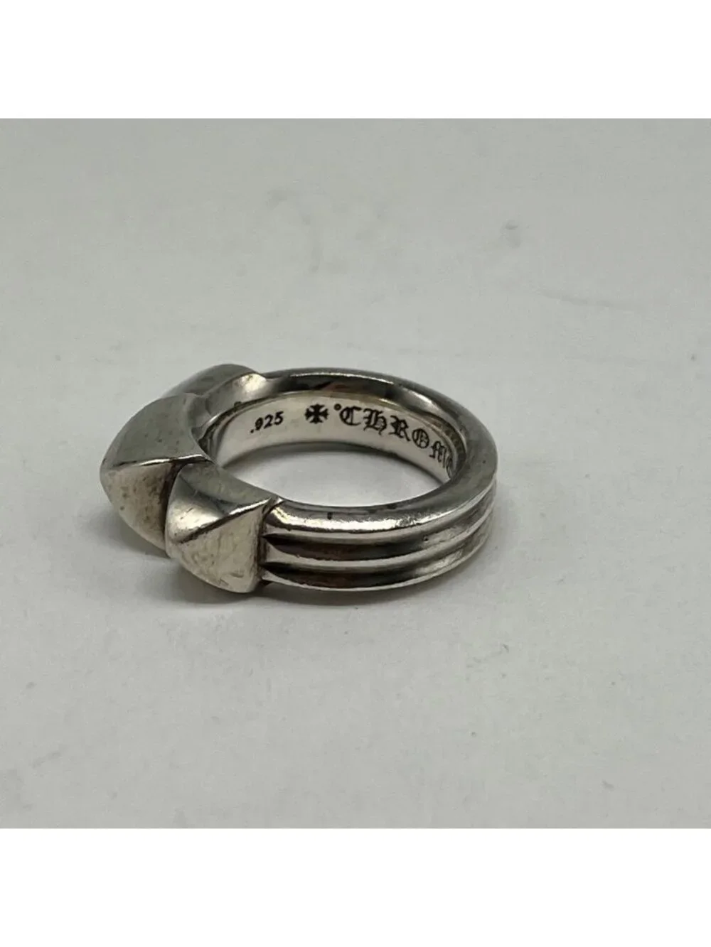 Chrome Hearts Waxed Punk Ring Silver